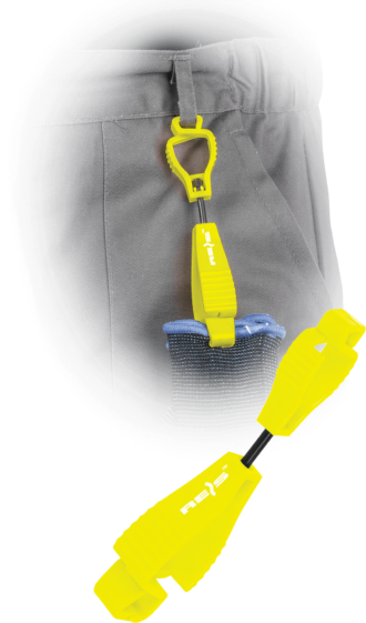Štipec na uchytenie pracovných rukavíc GLOVE 01