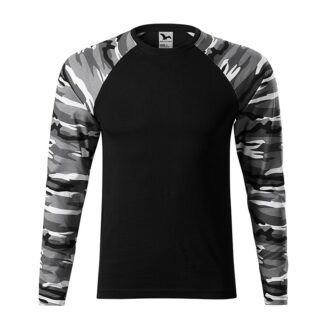 Maskáčové tričko s dlhým rukávom 166 GREY