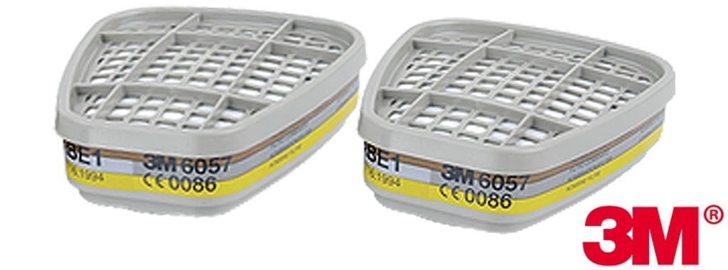 Filter proti plynom a parám 3M™ 6057 ABE1 2ks v balení Filter proti plynom a parám 3M™ 6057 ABE1 2ks v balení