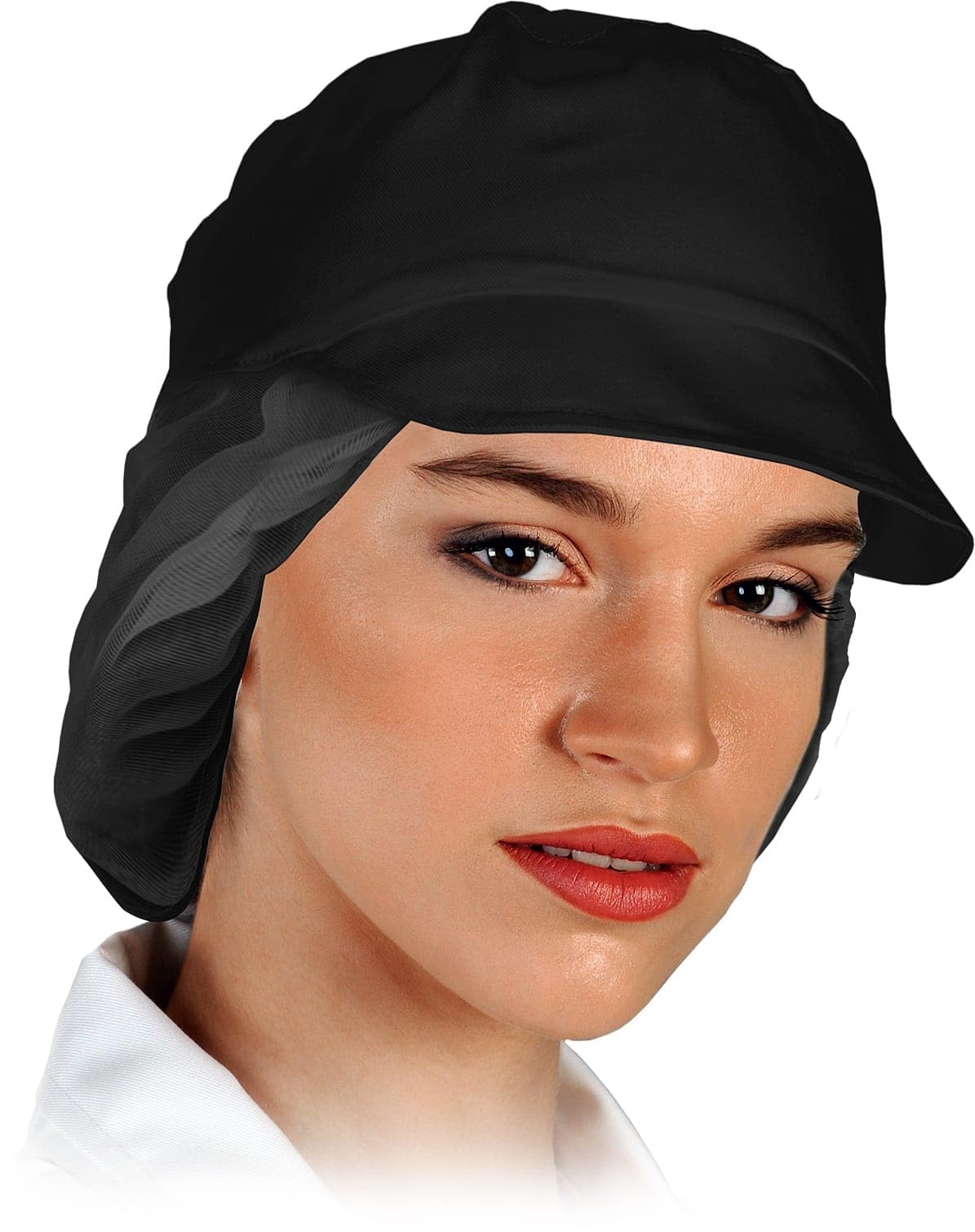 Dámska kuchárska čiapka so šiltom BERGO BLACK Dámska kuchárska čiapka so šiltom BERGO BLACK