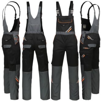 Pracovné montérky na traky PRO BLACK DUAL