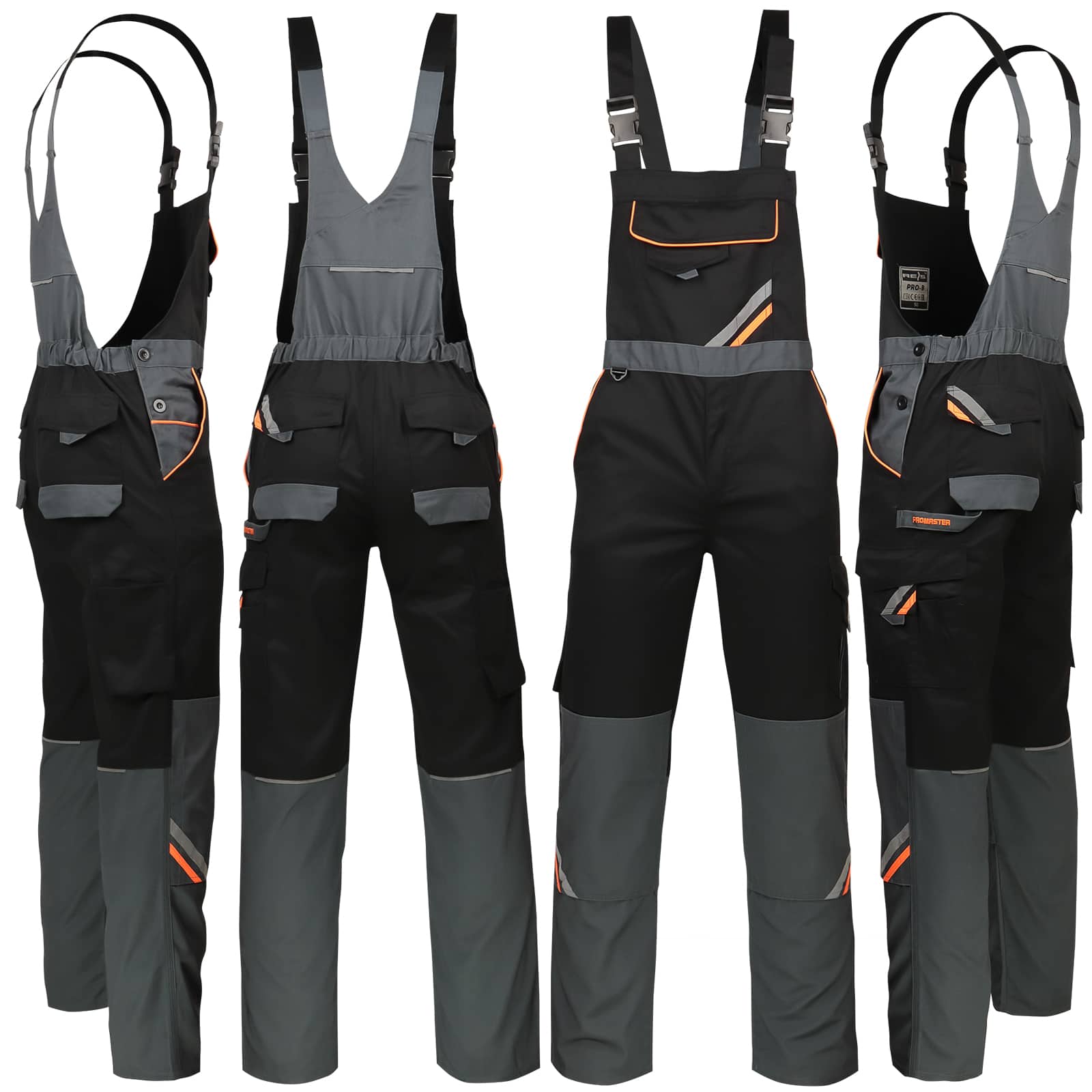 Pracovné montérky na traky PRO BLACK DUAL Pracovné montérky na traky PRO BLACK DUAL