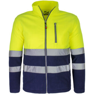 Reflexná flísová mikina PROFI HIVIS NAVY
