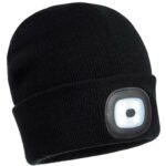 Zimná čiapka s LED baterkou SHINE BLACK