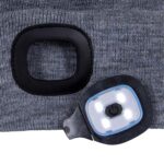 Zimná čiapka s LED baterkou SHINE BLACK