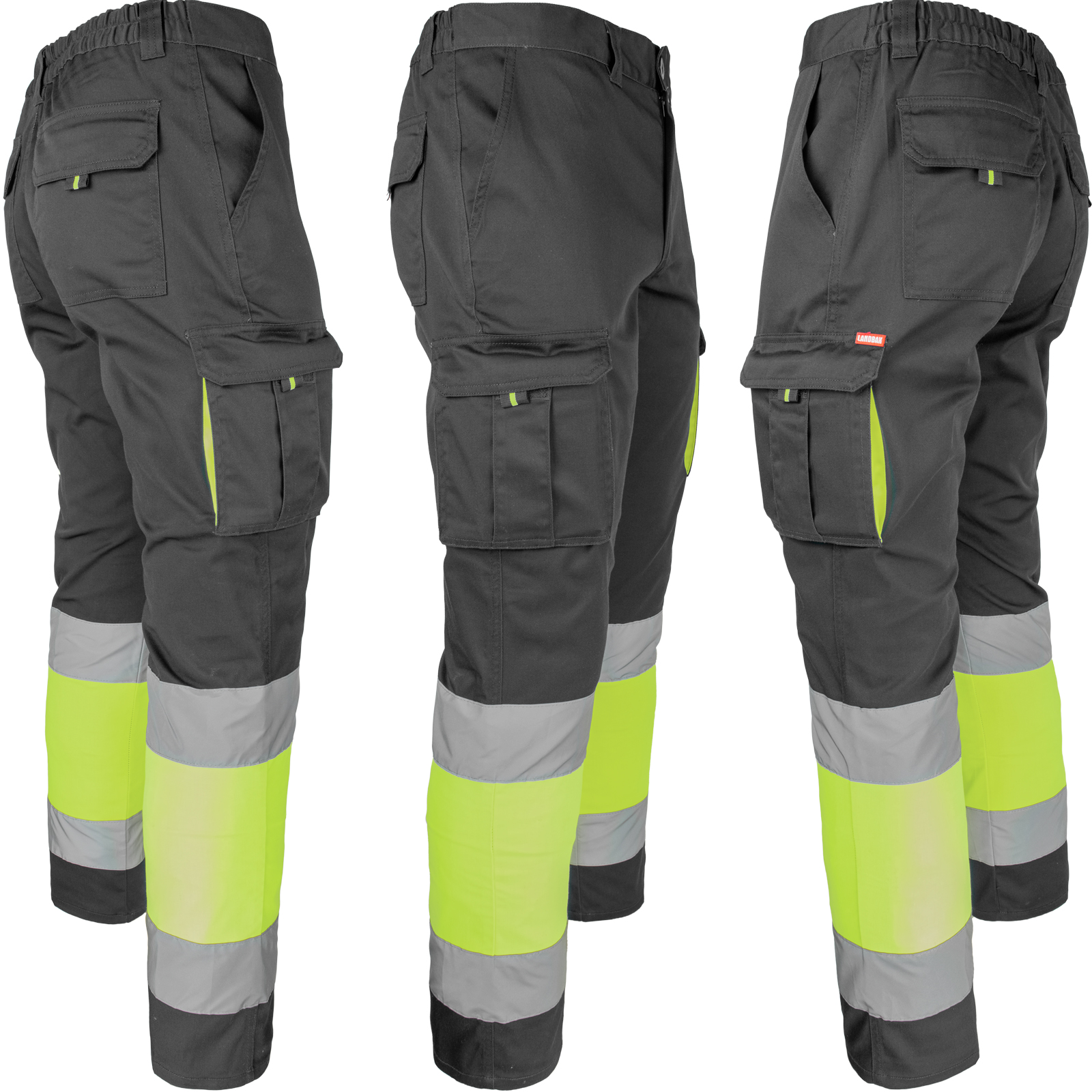 Reflexné nohavice s elastanom MANNLAND HIVIS BLACK Reflexné nohavice s elastanom MANNLAND HIVIS BLACK