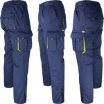 Pracovné nohavice s elastanom MANNLAND NAVY YELLOW