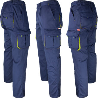 Pracovné nohavice s elastanom MANNLAND NAVY YELLOW