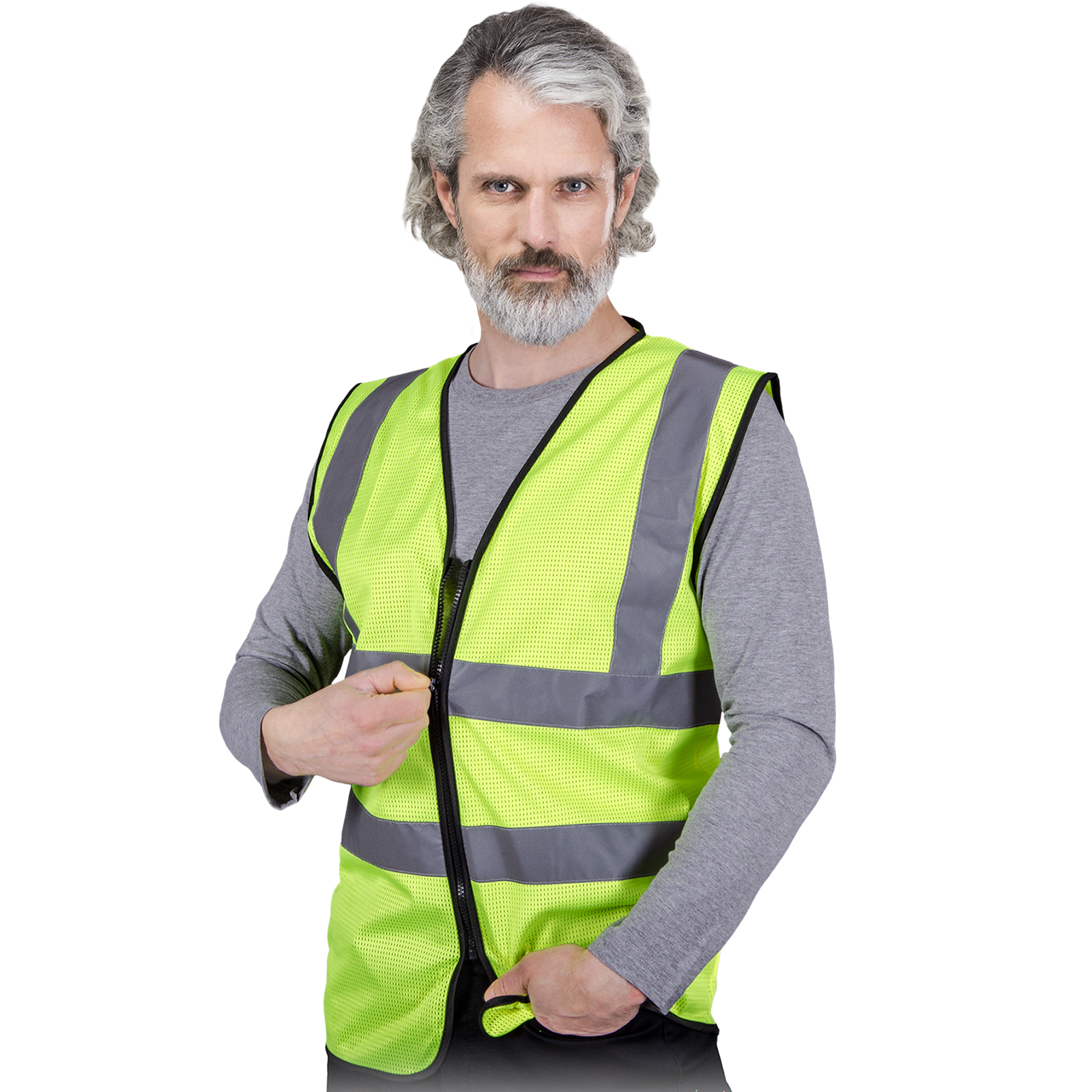 Reflexná vesta so zapínaním na zips ALEXIS MESH Reflexná vesta so zapínaním na zips ALEXIS MESH