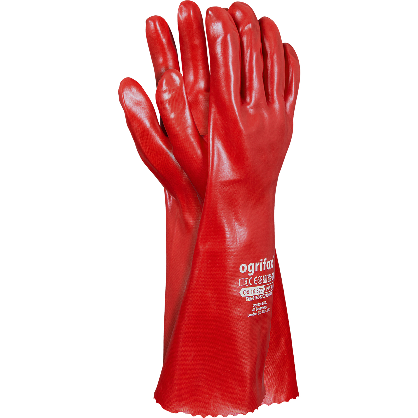 Pracovné rukavice z PVC FOXI 40cm Pracovné rukavice z PVC FOXI 40cm