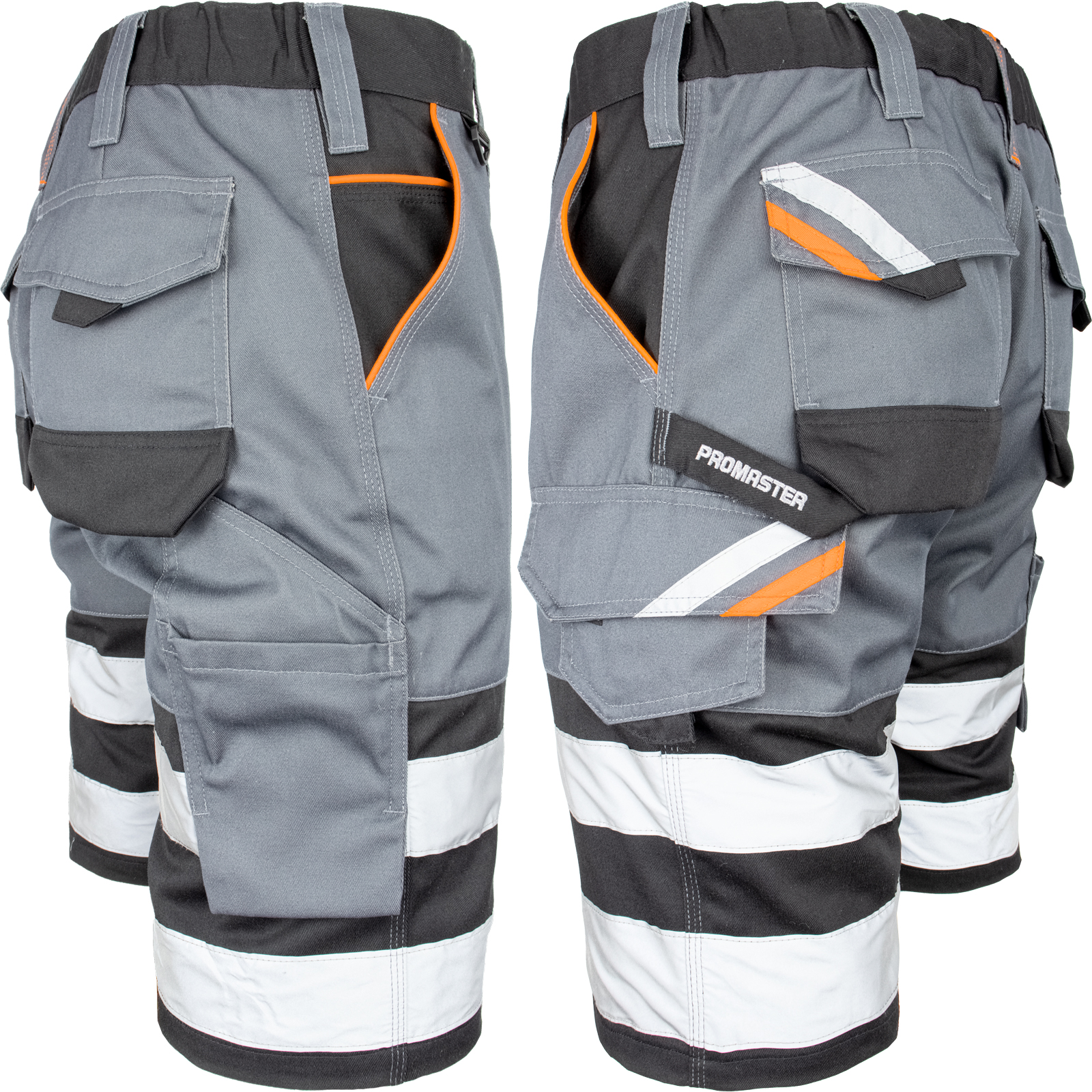 Pracovné monterkové kraťasy PRO GREY REFLEX Pracovné monterkové kraťasy PRO GREY REFLEX