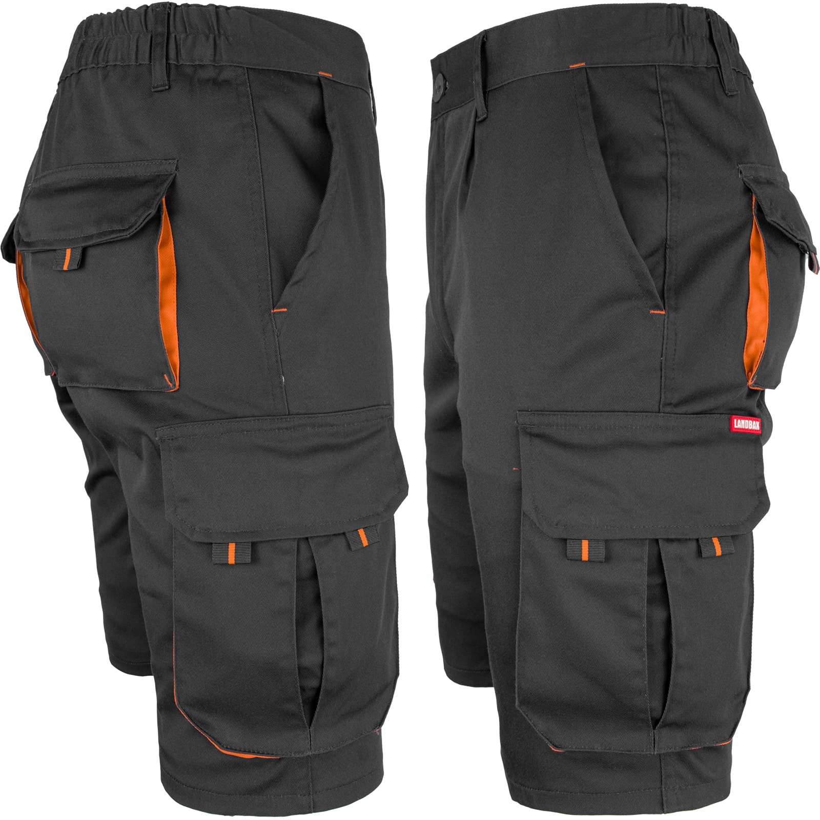 Dámske montérkové kraťasy s elastanom FRAULAND BLACK Dámske montérkové kraťasy s elastanom FRAULAND BLACK