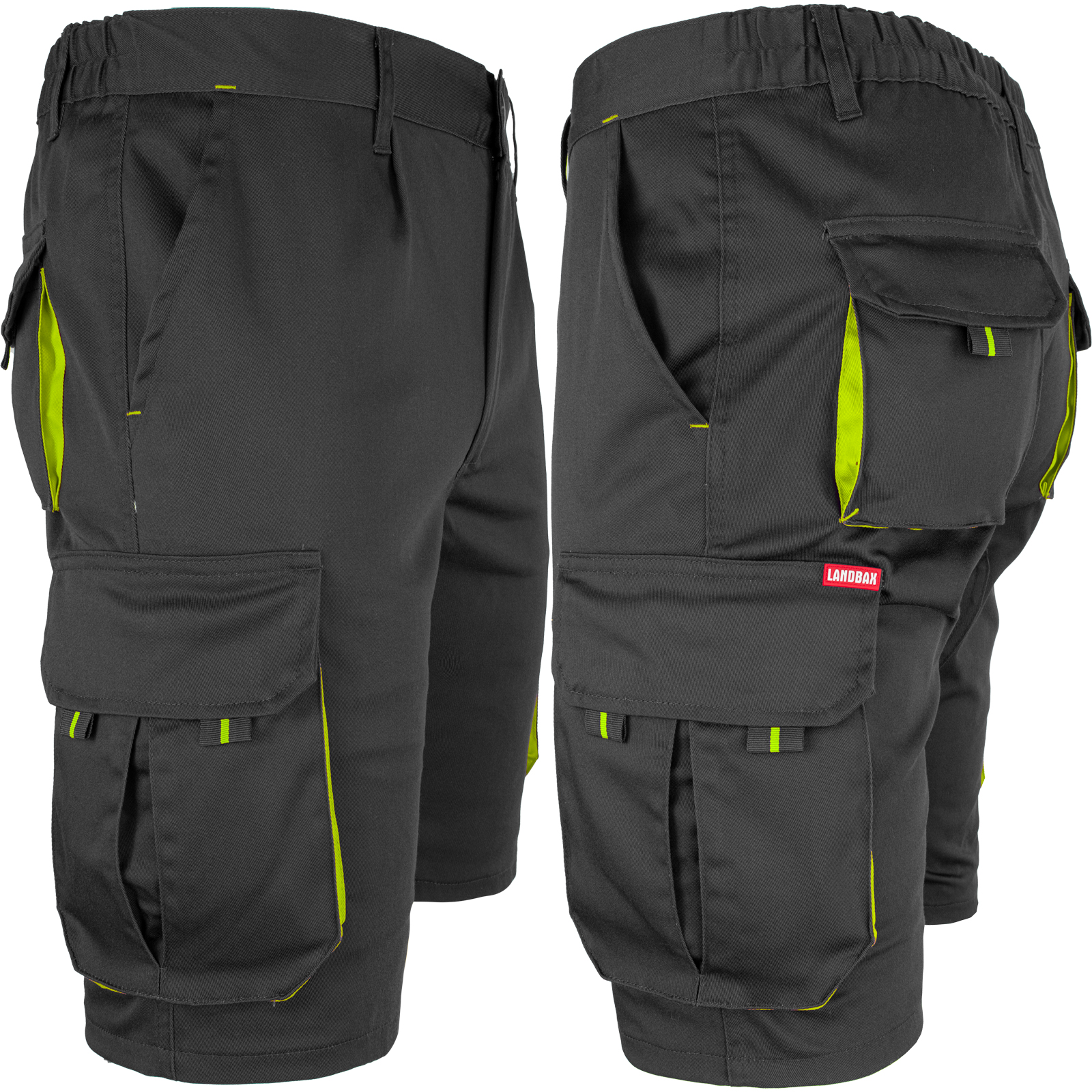 Montérkové kraťasy s elastanom MANNLAND BLACK YELLOW Montérkové kraťasy s elastanom MANNLAND BLACK YELLOW