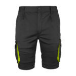 Montérkové kraťasy s elastanom MANNLAND BLACK YELLOW