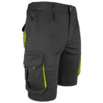 Montérkové kraťasy s elastanom MANNLAND BLACK YELLOW