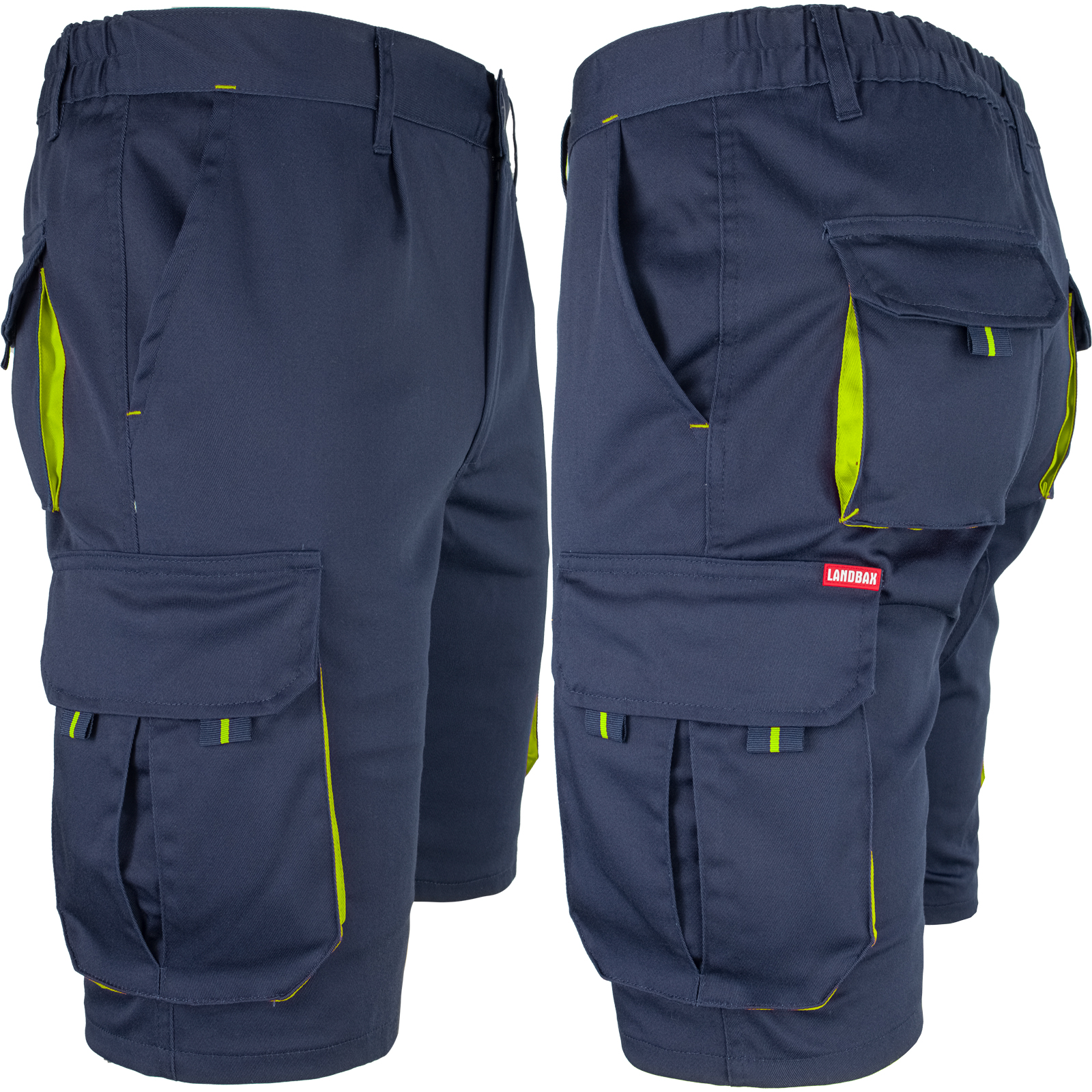 Montérkové kraťasy s elastanom MANNLAND NAVY YELLOW Montérkové kraťasy s elastanom MANNLAND NAVY YELLOW