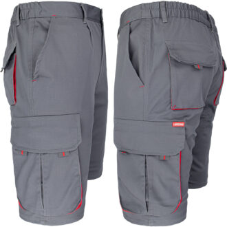 Montérkové kraťasy s elastanom MANNLAND GREY RED