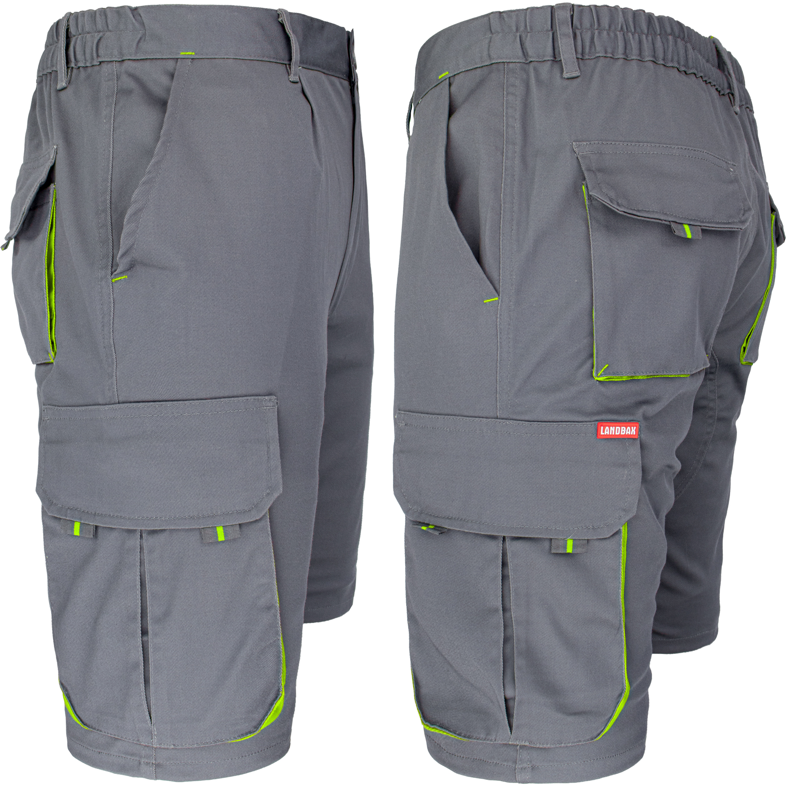 Montérkové kraťasy s elastanom MANNLAND GREY YELLOW Montérkové kraťasy s elastanom MANNLAND GREY YELLOW