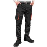 Pracovné nohavice s elastanom MANJOG BLACK ORANGE