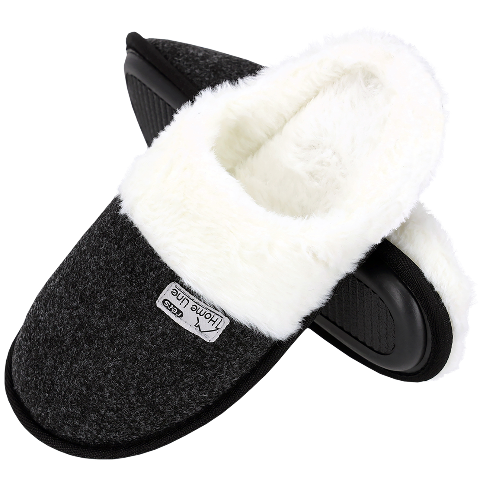 Papuče dámske FUR BLACK Papuče dámske FUR BLACK