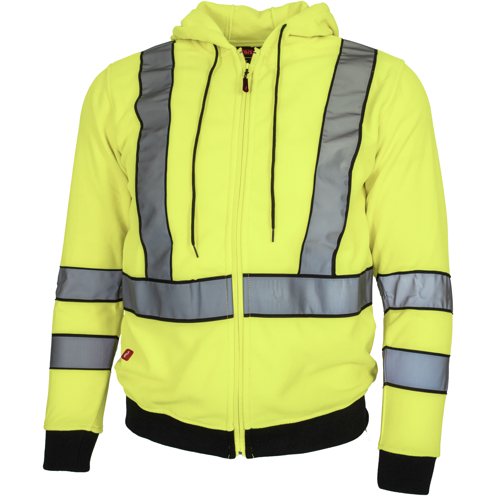 Flísová reflexná mikina s kapucňou na zips LUMINO YELLOW Flísová reflexná mikina s kapucňou na zips LUMINO YELLOW