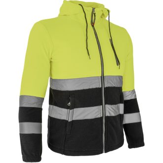 Dámska flísová reflexná mikina s kapucňou MANTIS HOOD YELLOW