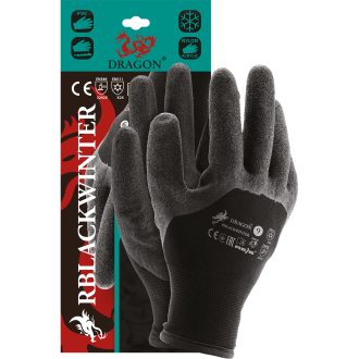 Máčané zimné pracovné rukavice BLACK WIN