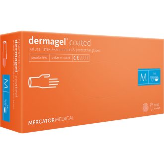 Diagnostické latexové rukavice 100ks MERCATOR Dermagel® púdrované