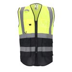 Reflexná vesta so zapínaním na zips ALEXIS DUO BLACK